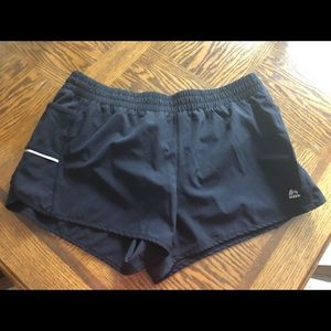 3@$15 Reebok black running shorts w/side pockets